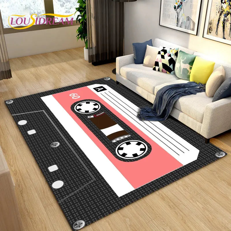Pinchaqui.cl® Alfombra Casete Decoración Antideslizante Retro Vintage