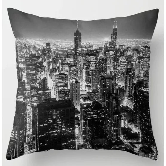 Pinchaqui.cl® Cámara Retro Negra Funda de Almohada Geométrica