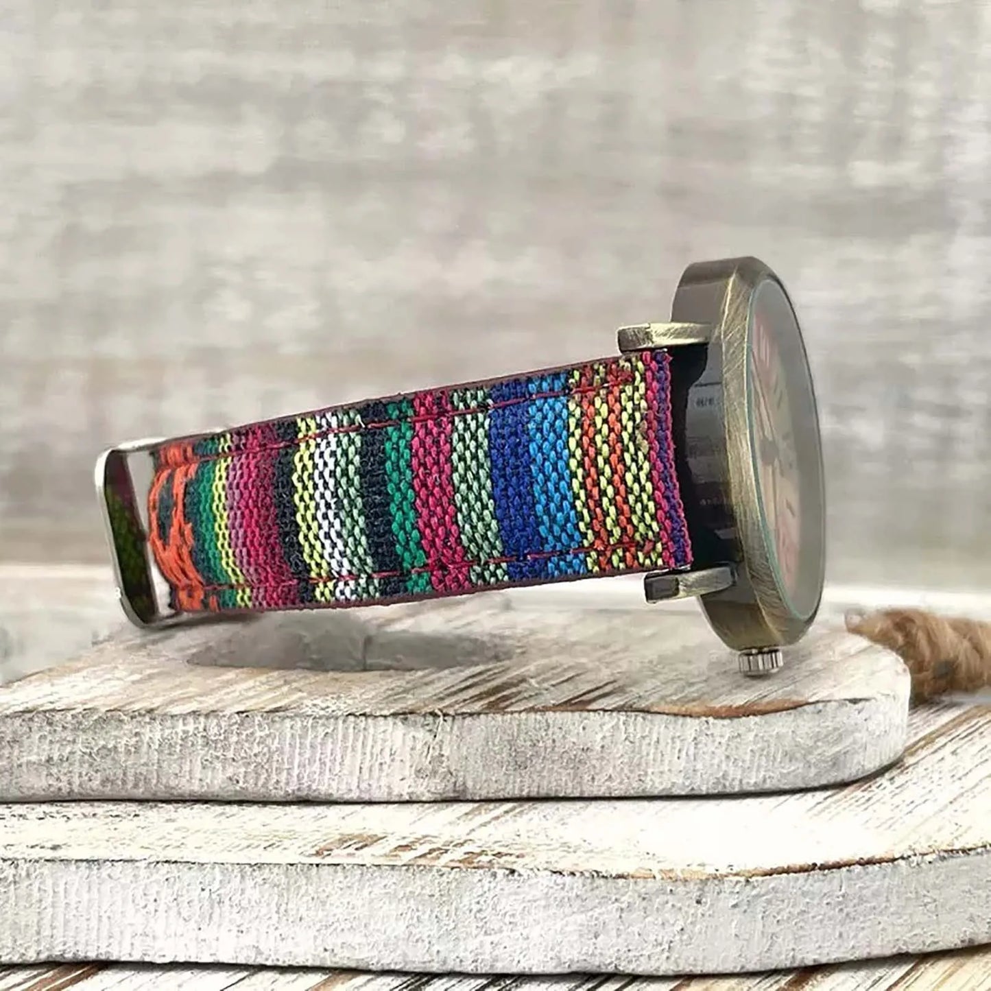 Pinchaqui.cl® Relojes con Patrón de Arcoíris Multicolor para Mujer