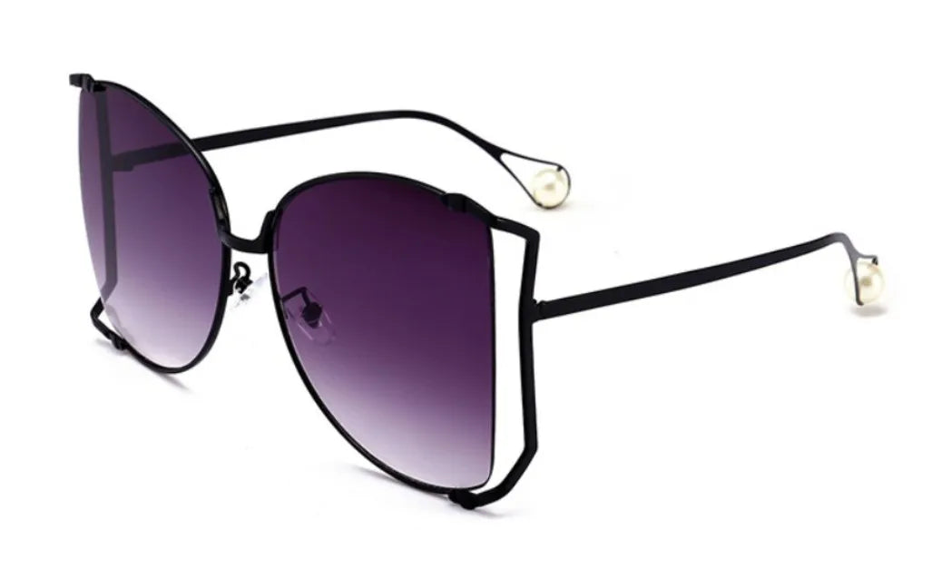 Pinchaqui.cl® Lentes de Sol Cuadradas de Gran Tamaño con Montura de Metal Mujer