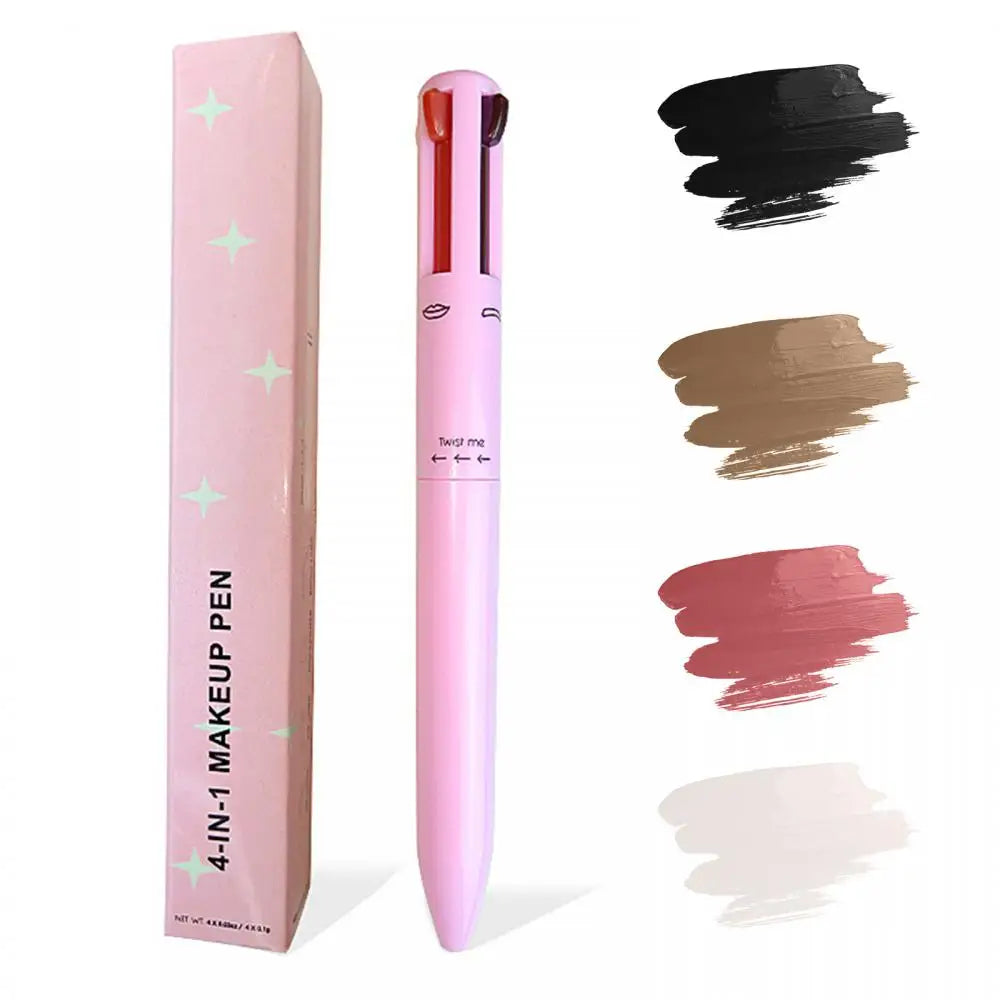 Pinchaqui.cl® Bolígrafo Cosmético Multifuncional 4 en 1 – Maquillaje Todo en Uno