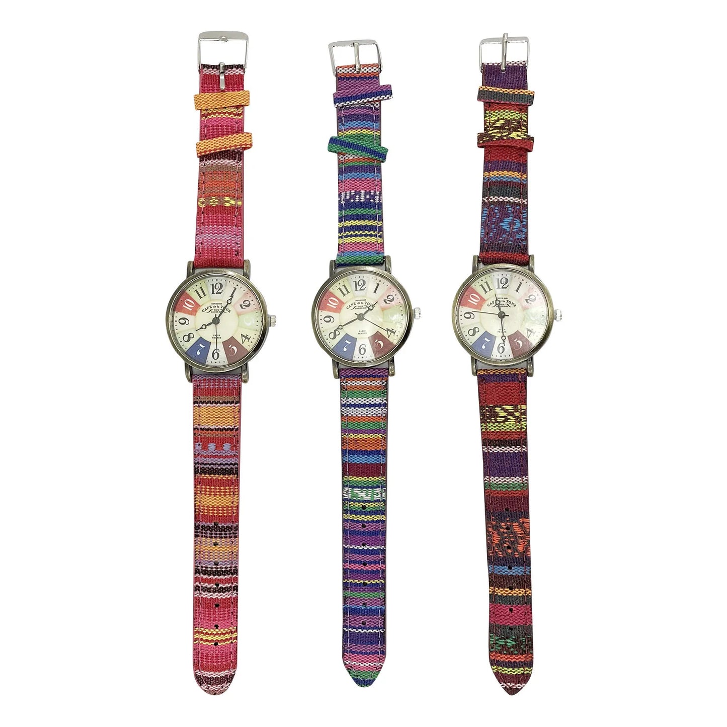 Pinchaqui.cl® Relojes con Patrón de Arcoíris Multicolor para Mujer