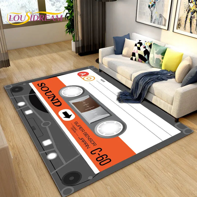 Pinchaqui.cl® Alfombra Casete Decoración Antideslizante Retro Vintage