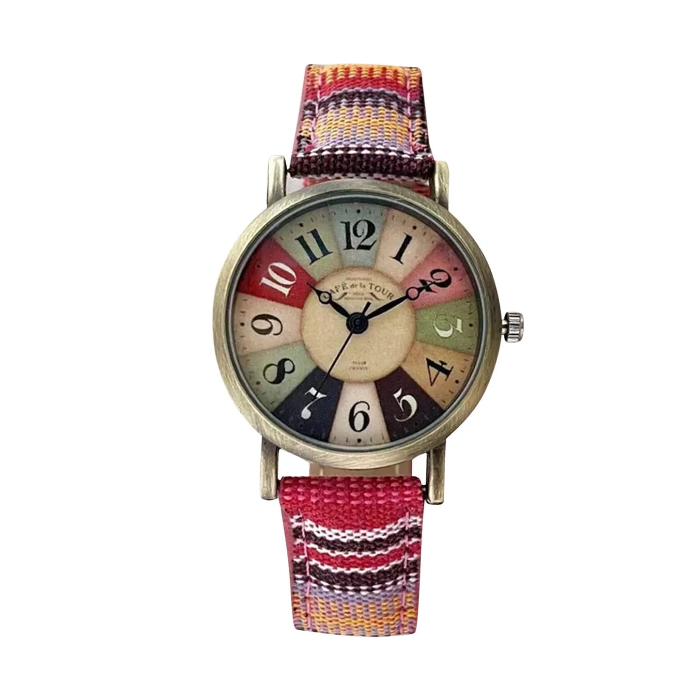 Pinchaqui.cl® Relojes con Patrón de Arcoíris Multicolor para Mujer