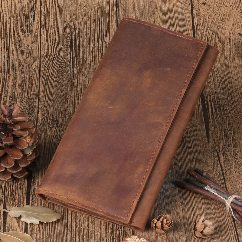 Pinchaqui.cl® Billetera Vintage de Cuero Genuino para Hombre