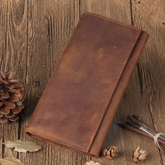 Pinchaqui.cl® Billetera Vintage de Cuero Genuino para Hombre