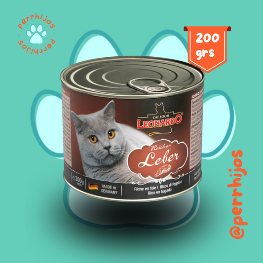 Perrhijos.cl®  Lata Leonardo Adulto Hígado 200 y 400 gr