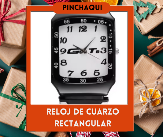 Pinchaqui.cl® Reloj de Cuarzo Rectangular de Lujo para Hombre y Mujer