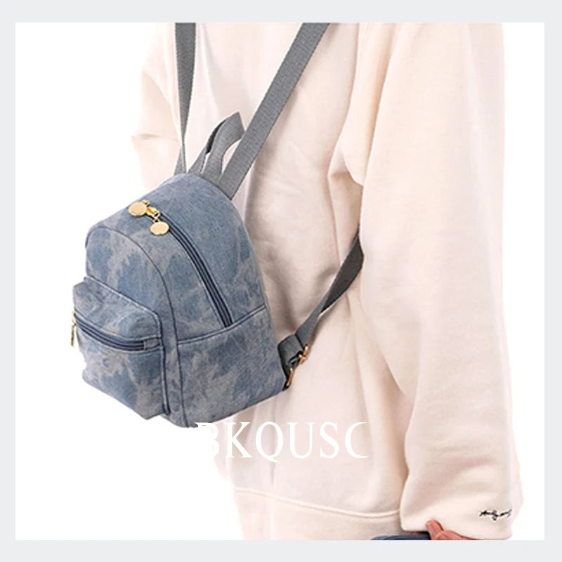 Pinchaqui.cl® Mini Mochila Vaquera Retro Lavada para Mujer