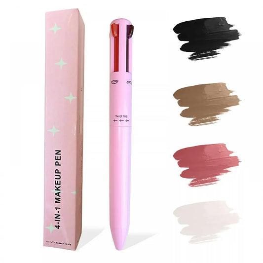 Pinchaqui.cl® Bolígrafo Cosmético Multifuncional 4 en 1 – Maquillaje Todo en Uno