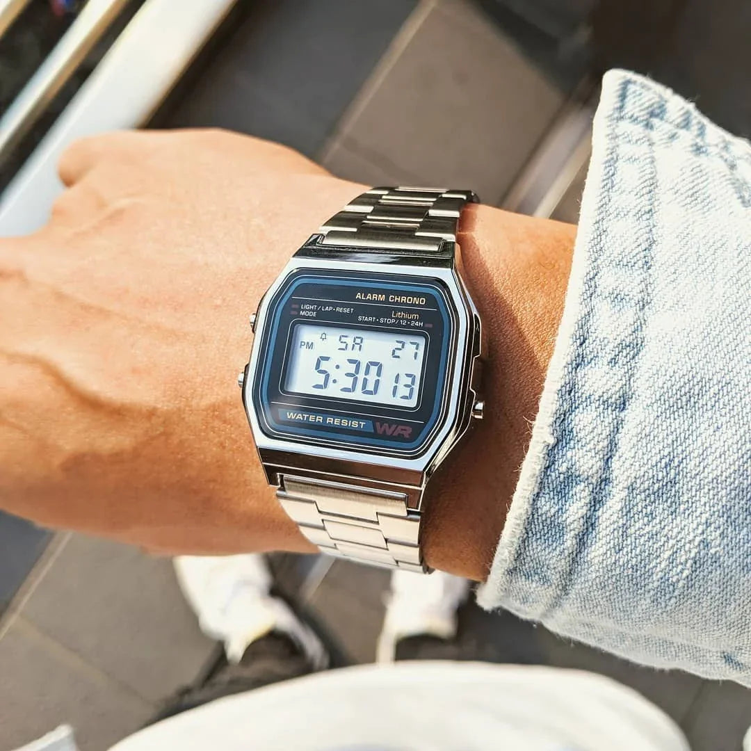 Pinchaqui.cl® Reloj de Pulsera Hombre de Acero Inoxidable